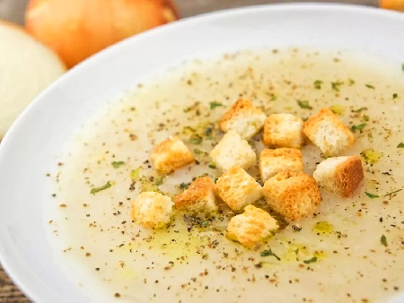 Френска лучена крем супа от праз лук - снимка на рецептата